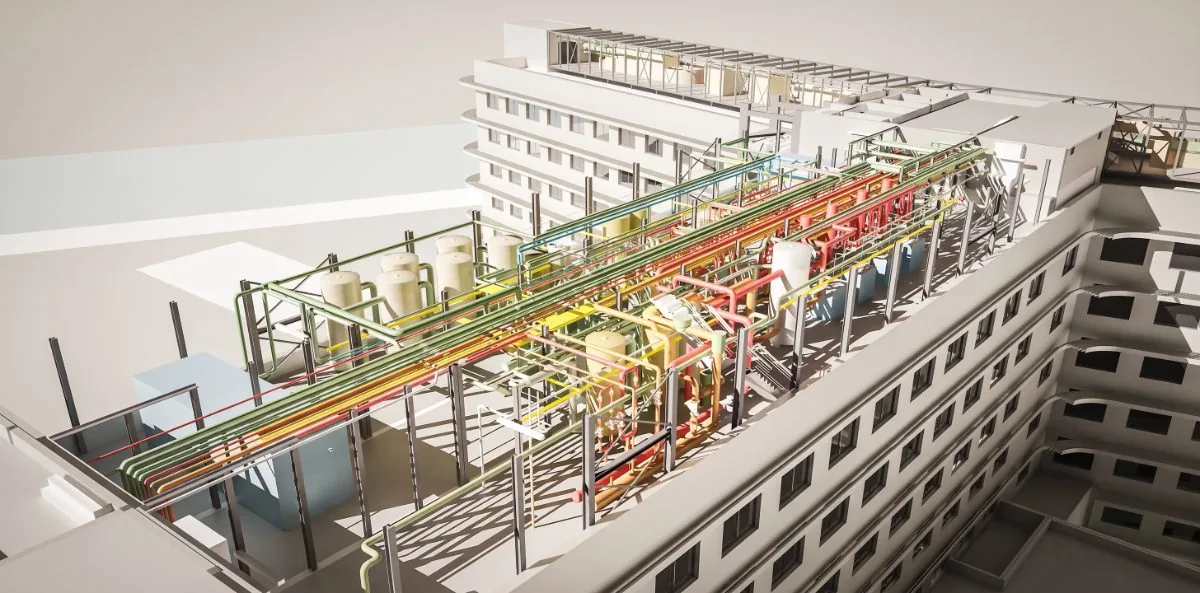AZ Jan Palfijn Kórház BIM modell — Gent
